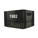 Kerri Kunststof Fietskrat Zwart met Jaartal Kerri Kunststof Fietskrat Zwart met Jaartal