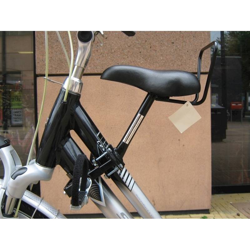 Zadel op Stang voor een Damesfiets met aluminium dubbel frame (Buiszadel)
