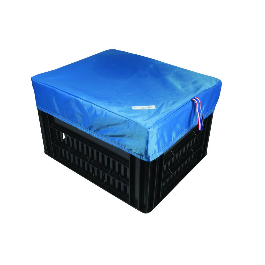 Hooodie Fietskrat Hoes Kratcover Medium Blauw - Fiets-stoeltje.nl