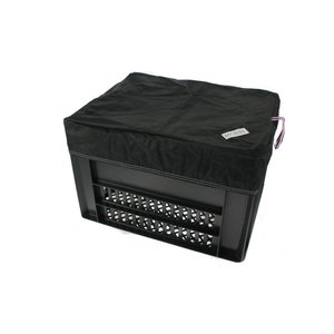 Kunststof Fietskrat Zwart met je Eigen Naam of Tekst - Fiets-stoeltje.nl