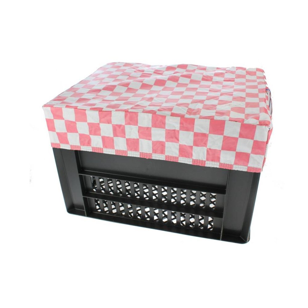 Hooodie Fietskrat Hoes Kratcover Medium Pink Checkers Hooodie Fietskrat Hoes Kratcover Medium Pink Checkers