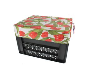 Hooodie FietskratHoes Medium Tulips Red