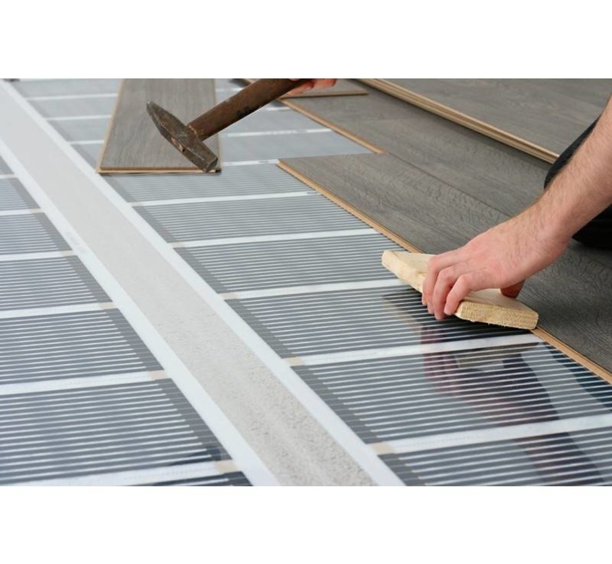 100 cm - 80Watt m² infrarood vloerverwarming set draadloze V3 thermostaat