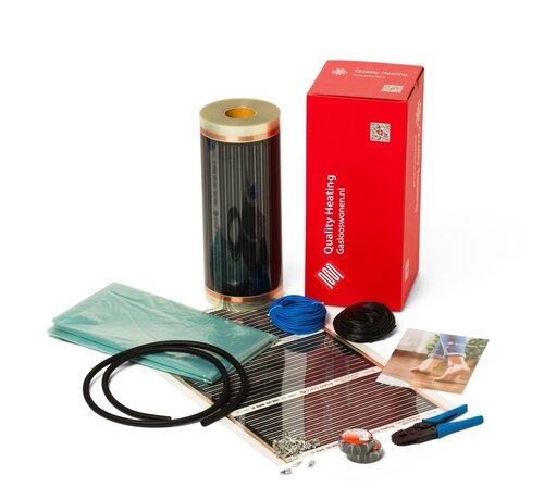 Quality Heating 100cm - 120Watt m² infrarood vloerverwarming set zonder thermostaat