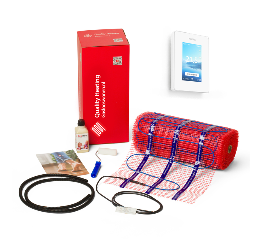 200 Watt mat set inclusief Warmup-6IE geavanceerde Wifi thermostaat