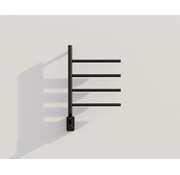 Quality Heating Elektrische handdoek radiator black met thermostaat