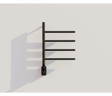 Quality Heating Elektrische handdoek radiator black met thermostaat