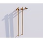 Elektrische handdoek radiator gold met thermostaat L-SR0200-T