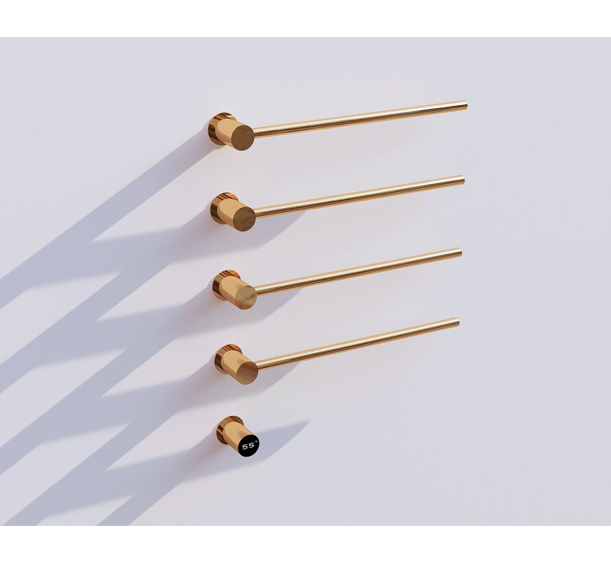 Elektrische handdoek radiator zwart met thermostaat L-SR0200-B - Copy