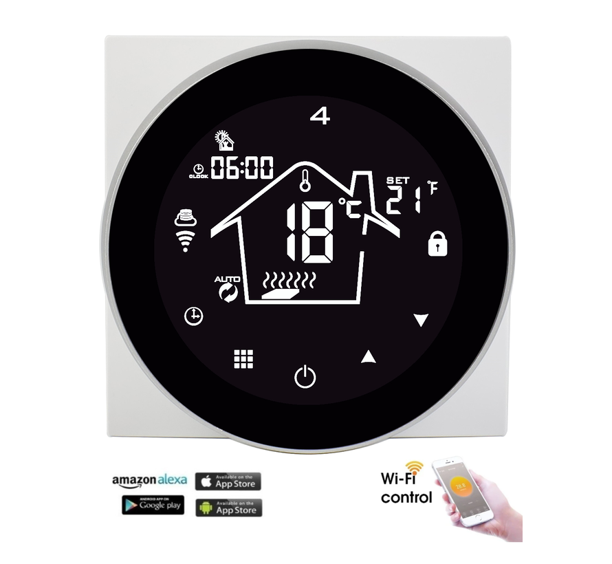Wifi design control programmeerbaar thermostaat