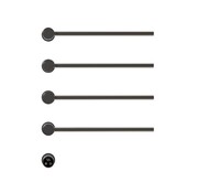 Quality Heating Elektrische handdoek radiator zwart met thermostaat L-SR0003-B