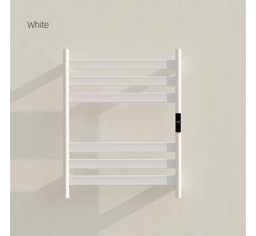 Elektrische handdoek radiator zwart met thermostaat A-CS06G-W