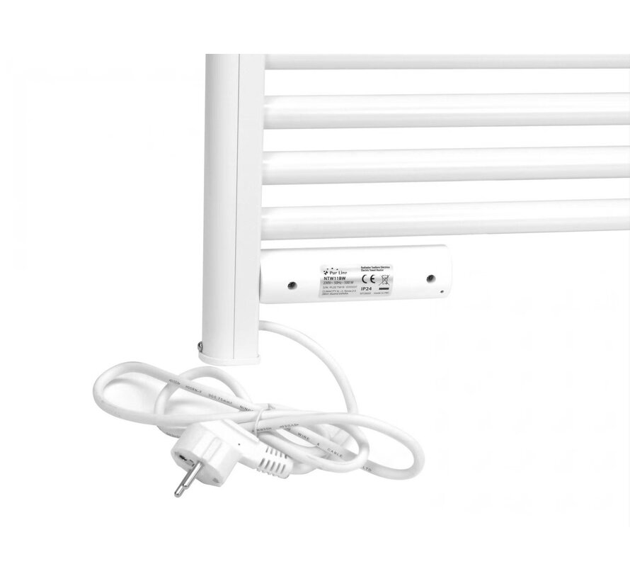 Slimme elektrische handdoekradiator met thermostaat white QH-09G