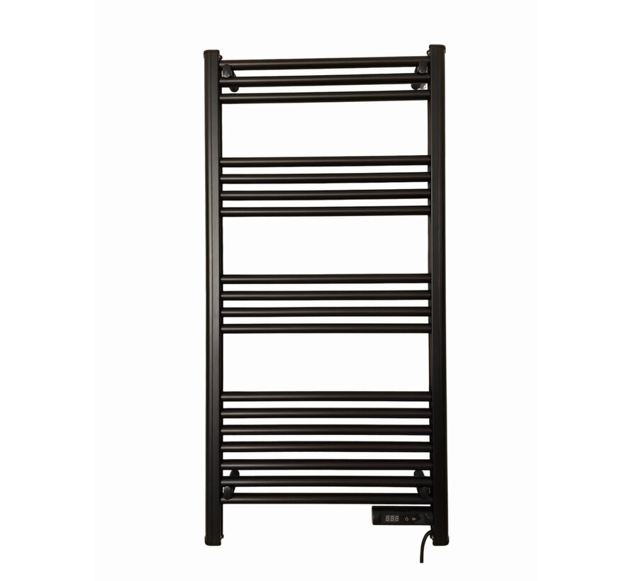 Slimme elektrische handdoekradiator met thermostaat black QH-09G
