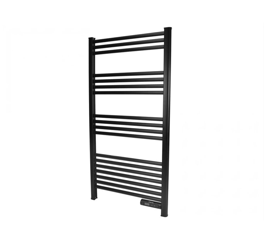 Slimme elektrische handdoekradiator met thermostaat black QH-09G