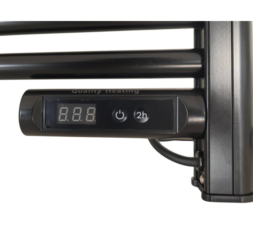 Slimme elektrische handdoekradiator met thermostaat black QH-09G