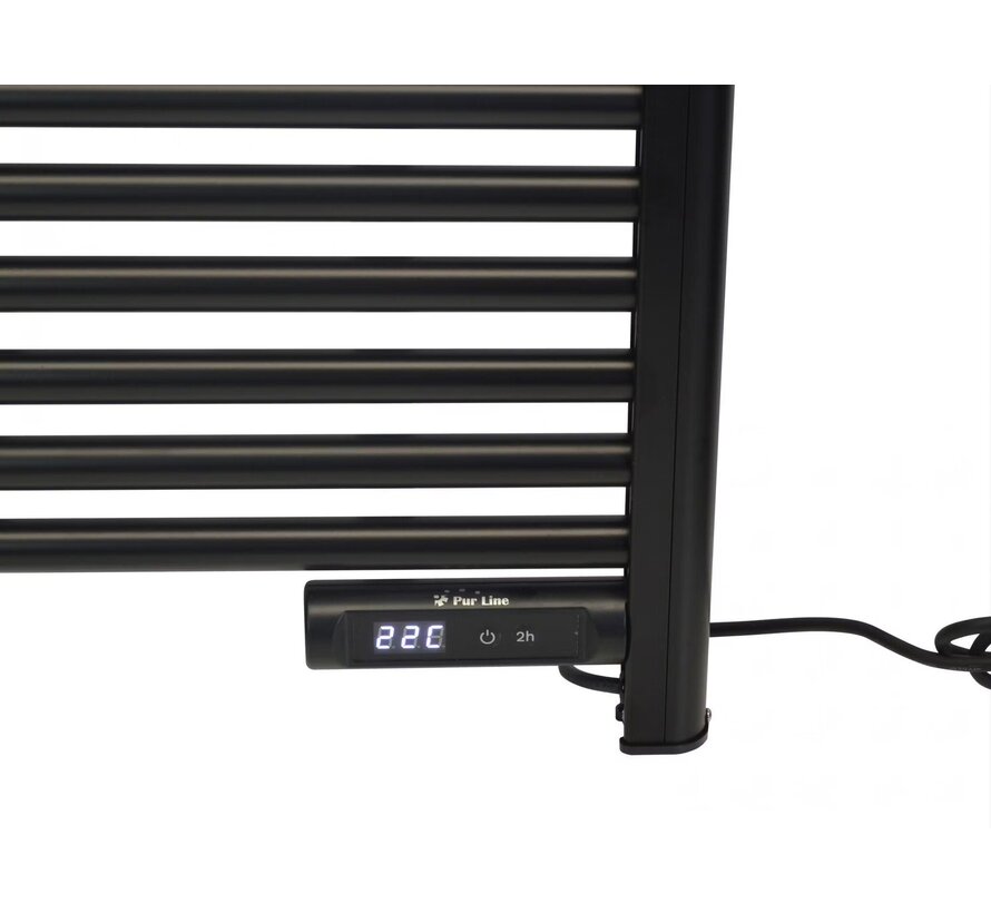 Slimme elektrische handdoekradiator met thermostaat black QH-09G