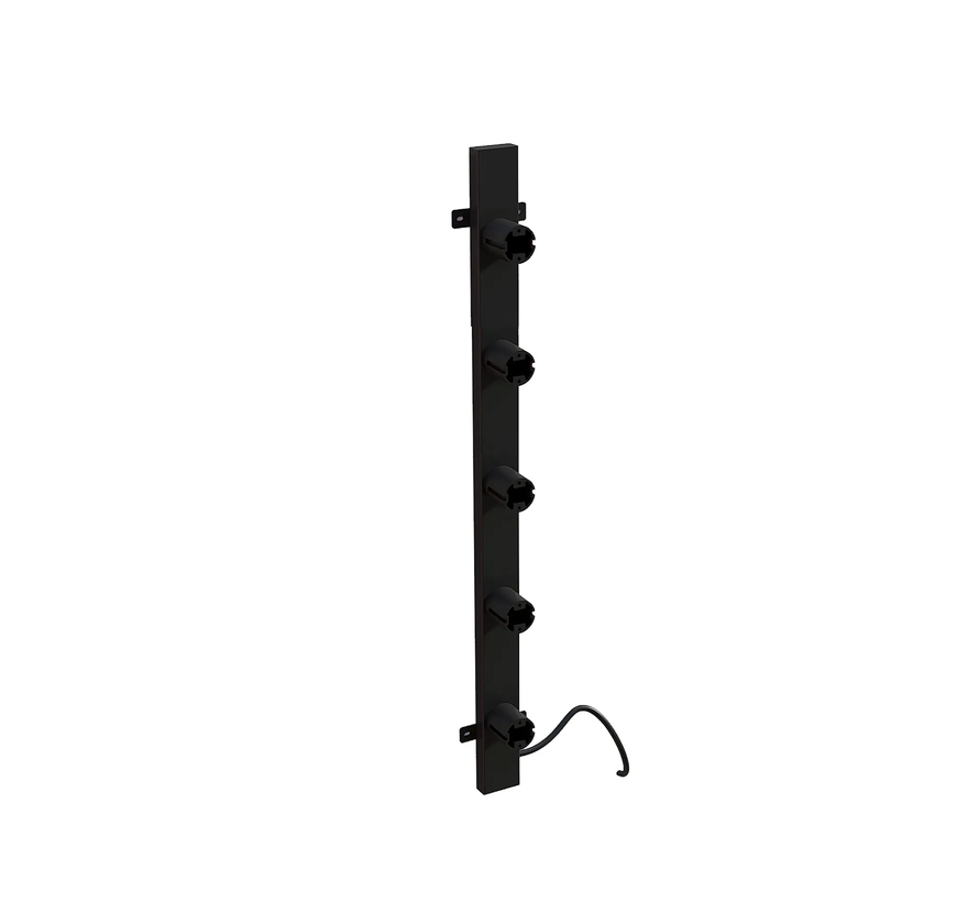 Elektrische handdoek radiator zwart met thermostaat L-SR0200-B - Copy