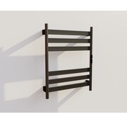 Quality Heating Elektrische handdoek radiator zwart met thermostaat A-CS06G-B