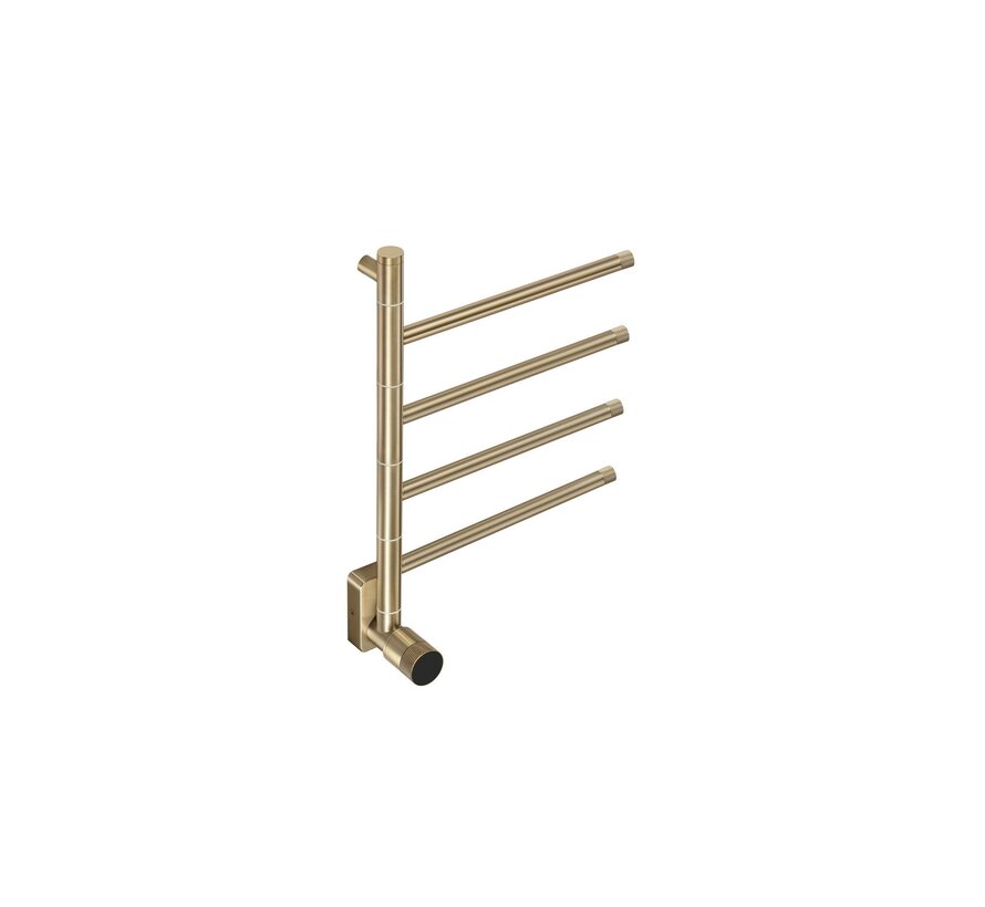 Elektrische handdoek radiator gold met thermostaat
