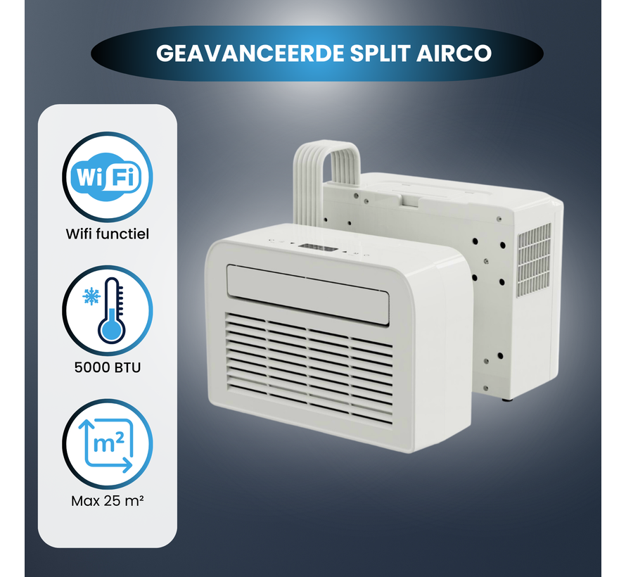 Split airco caravan 5000BTU Wifi Quality Cooling