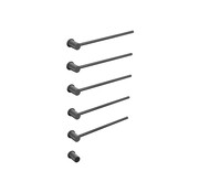 Quality Heating Elektrische handdoek radiator zwart met thermostaat L-SR0005-B