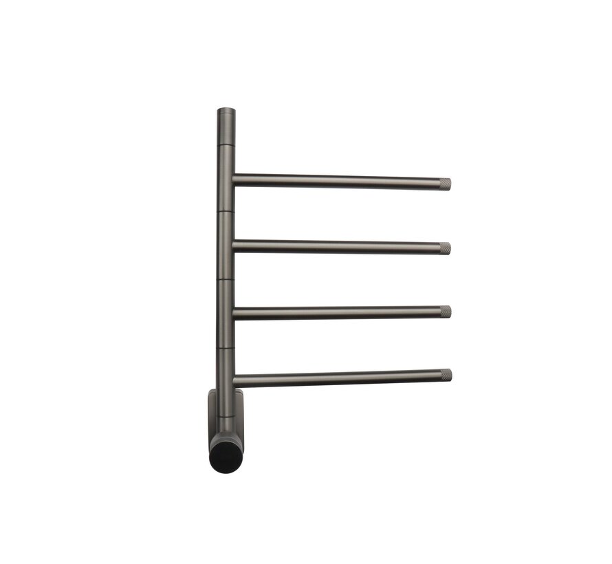 Elektrische handdoek radiator metal look met thermostaat