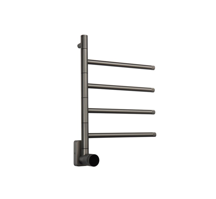 Elektrische handdoek radiator metal look met thermostaat
