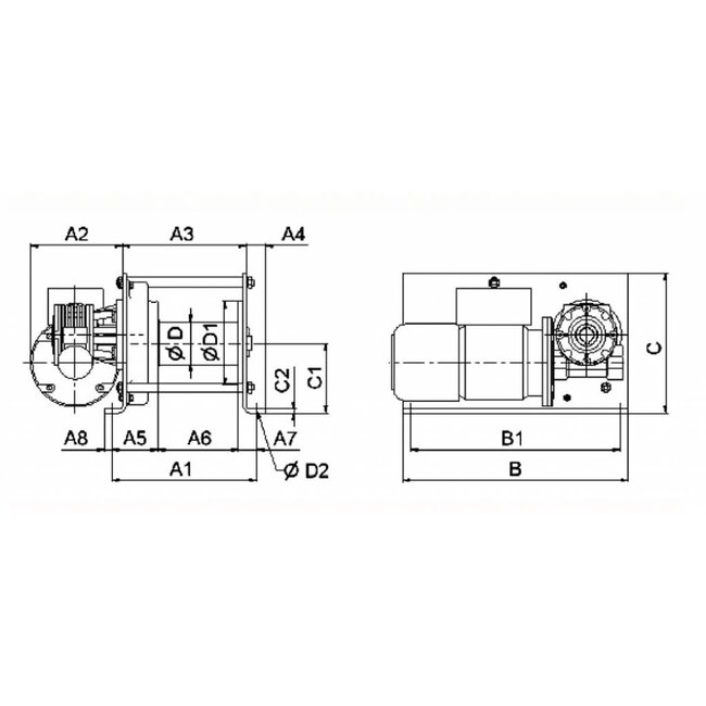 Gebuwin Elektrisch wormwiel lier 125-3200