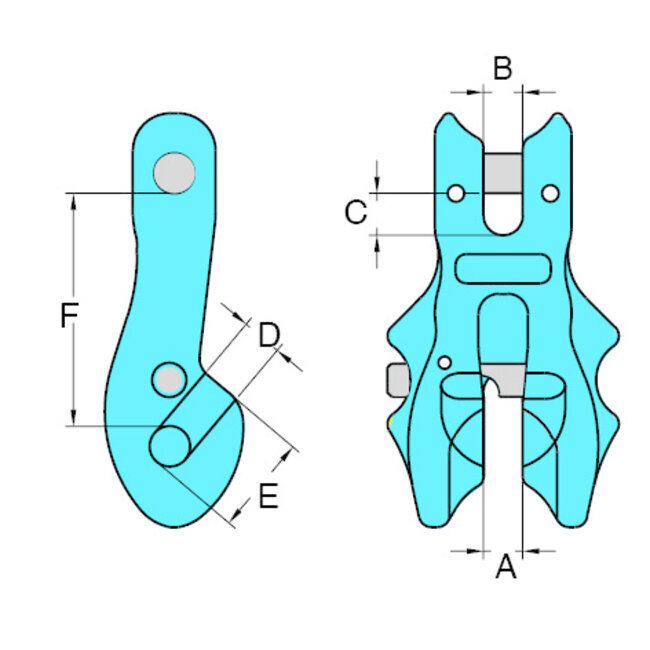 Yoke inkortklauw Grade 100