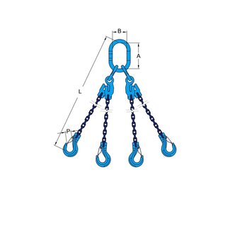 Yoke Ketting 4-sprong 5300 kg Grade 100