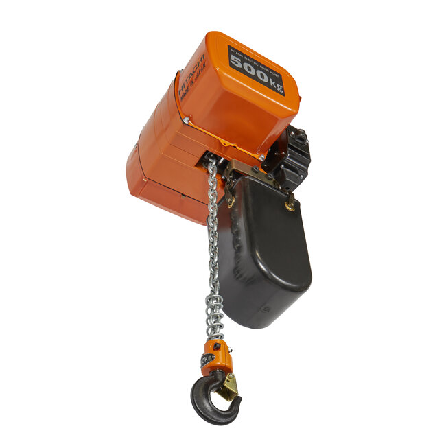 Hitachi elektrische kettingtakels 400 volt 500 kg.