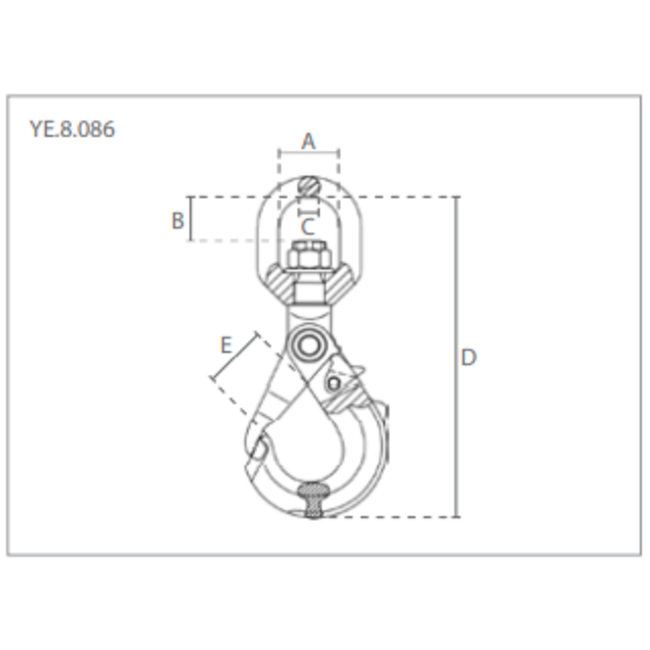 Delta Veiligheids wartelhaken - Grade 80
