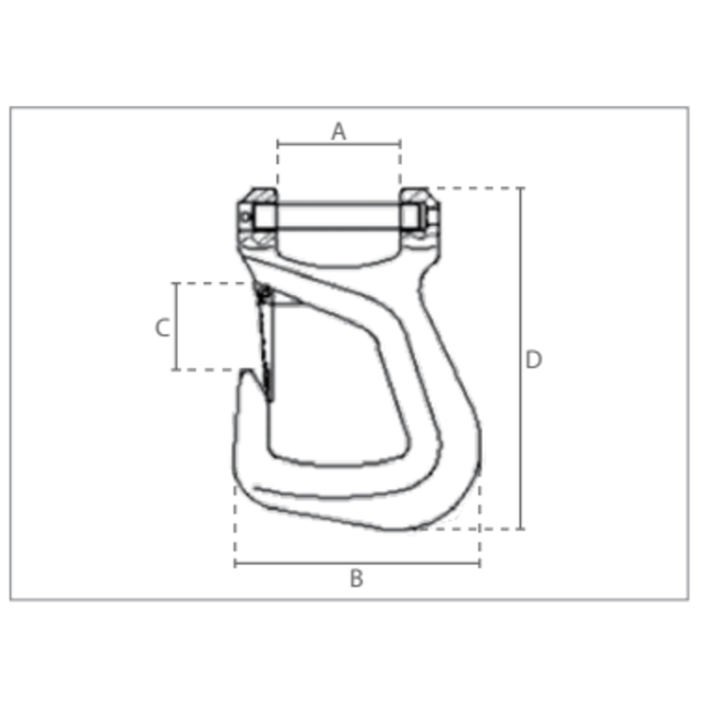 Delta Gaffel hijsbandhaken met klep