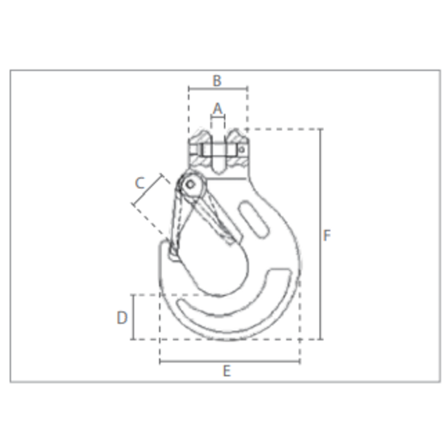 Delta Gaffelhaken met klep - Grade100