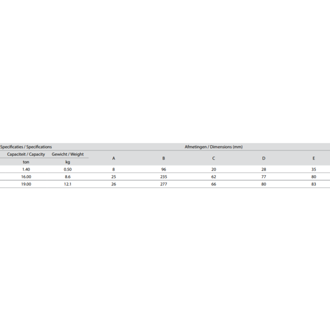 Delta Veiligheids gaffelhaak - Grade100
