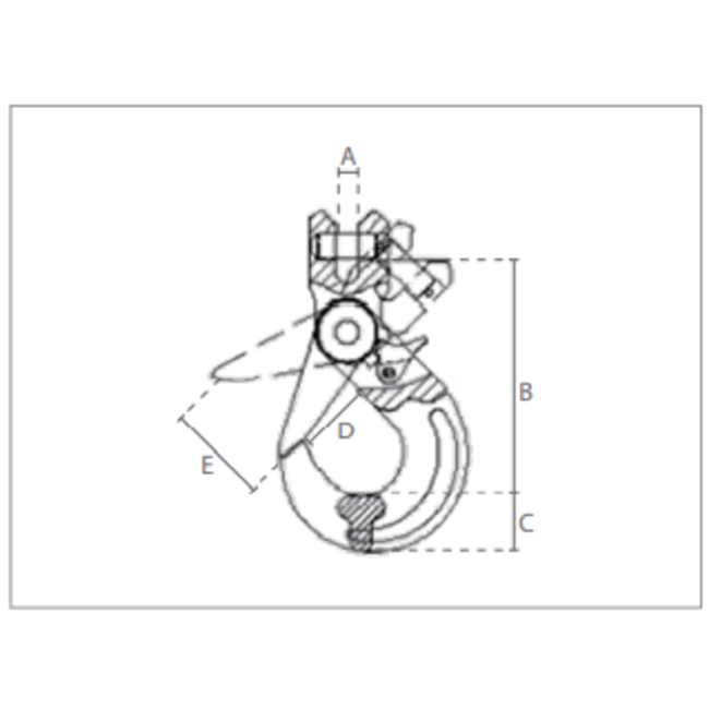 Delta Veiligheids gaffelhaak - Grade100