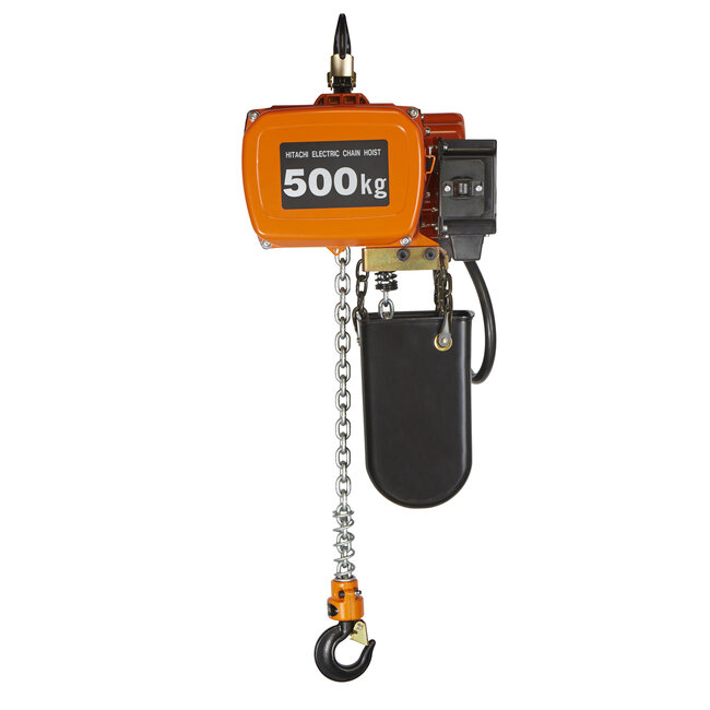 Hitachi Elektrische kettingtakels 500 kg. met RVS ketting en onderhaak 220V