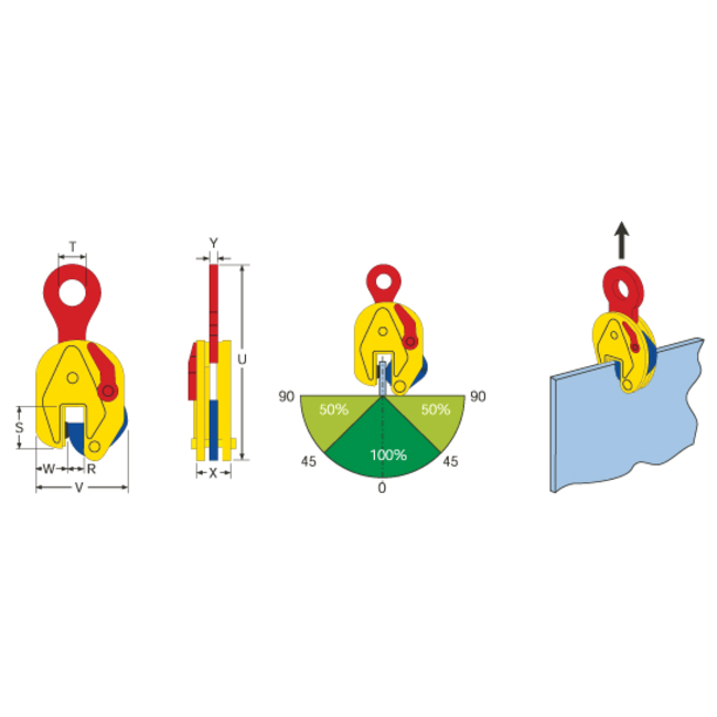 Liftikus Verticale platenklem type TS(E)