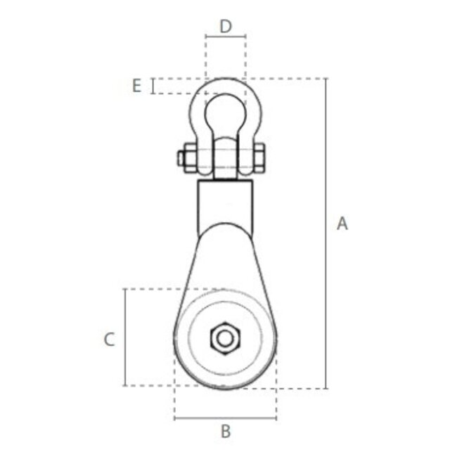 Delta Klapblok met harpsluiting