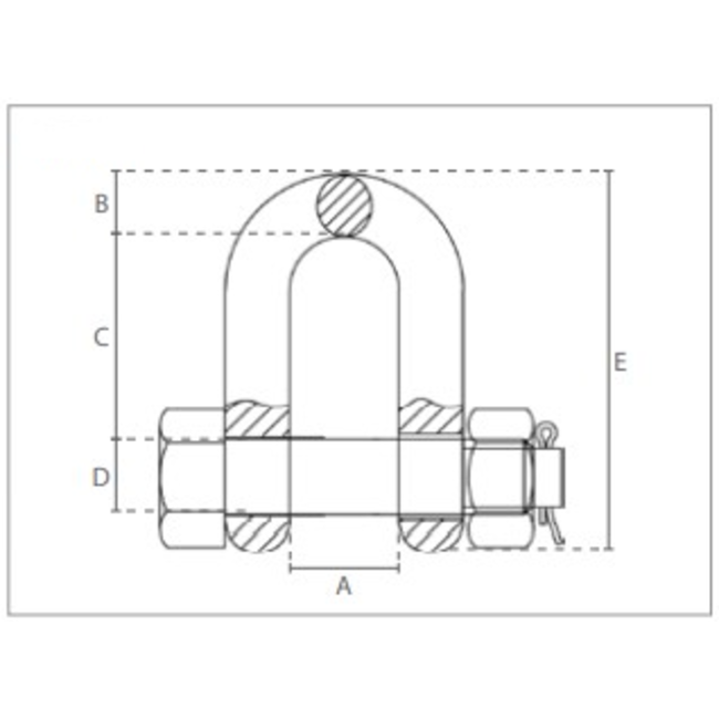 Delta D-sluiting met moerbout