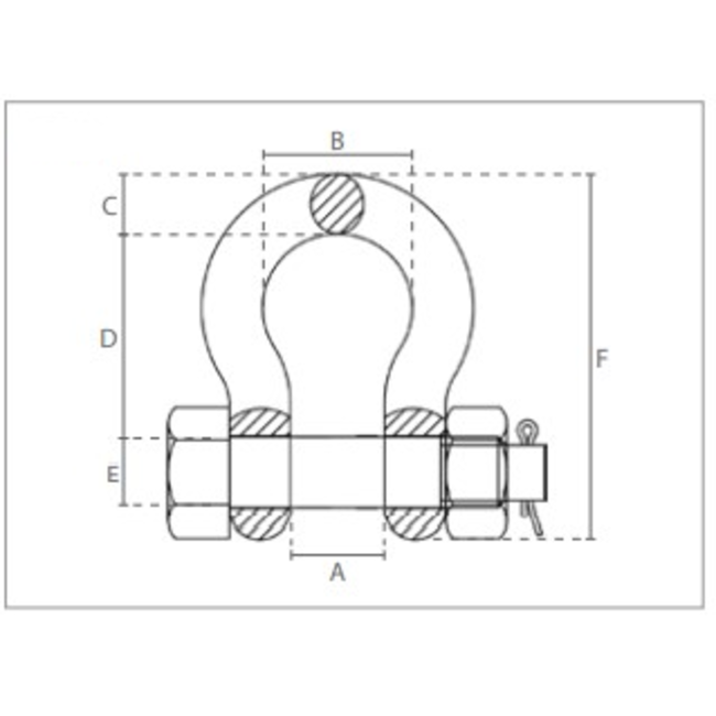 Delta Harpsluiting met moerbout