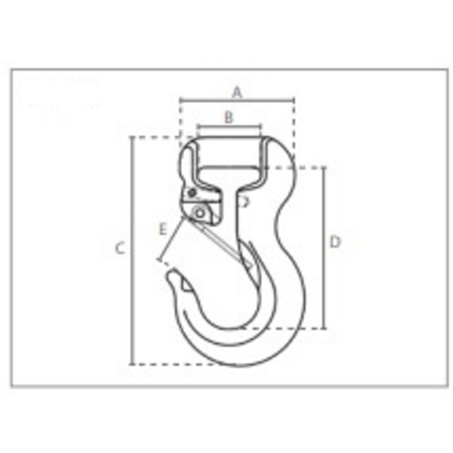 Delta Haken voor hijsbanden en rondstroppen Grade100