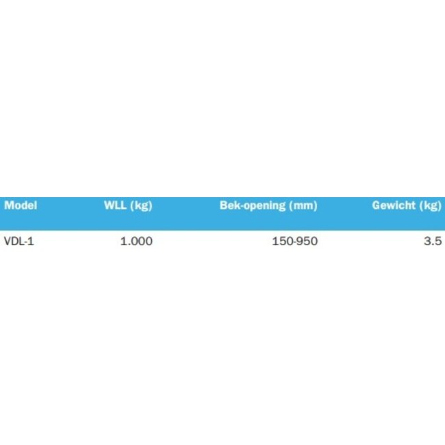 Tractel Vatenklem type VDL