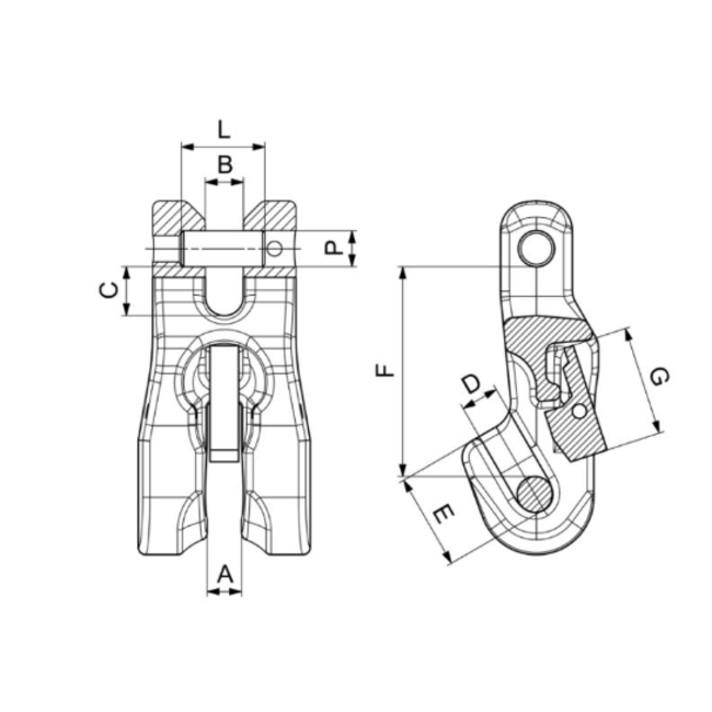 Cartec Inkortklauw met borgveer Grade 100