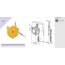 Endo EK-0  Veerbalancer 0,5-1,5 kg. - kettinglengte 1mtr.