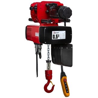 Delta Elektrische kettingtakel DEH - met elektrische loopkat -500kg.