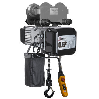 Delta Elektrische kettingtakel DMS 230V met duwloopkat (DMY)