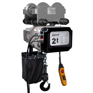 Delta Delta DTY elektrische kettingtakel met duwloopkat - 2.000 kg - 1 part