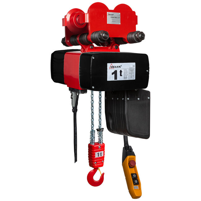 Delta Premium elektrische kettingtakel DMH met duwloopkat (DH DMY) - 230V
